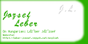 jozsef leber business card